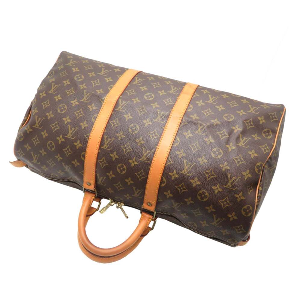 LOUIS VUITTON Authentic Brown Monogram Keepall 50 Boston Bag - Picture 4 of 9